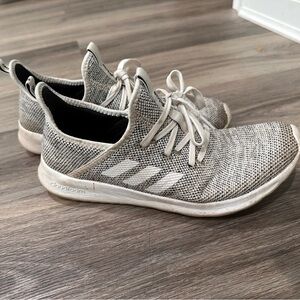 Adidas Cream and Black Knit Sneakers